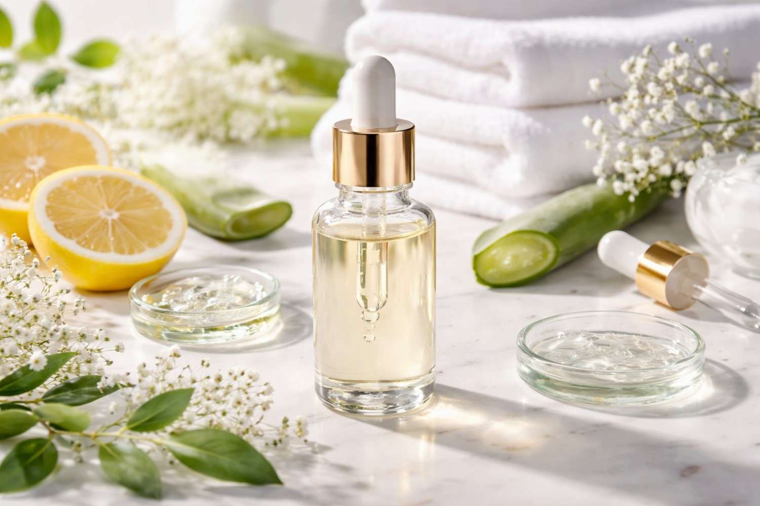 Vitamin C serum for brighter, glowing skin as part of a daily skincare routine