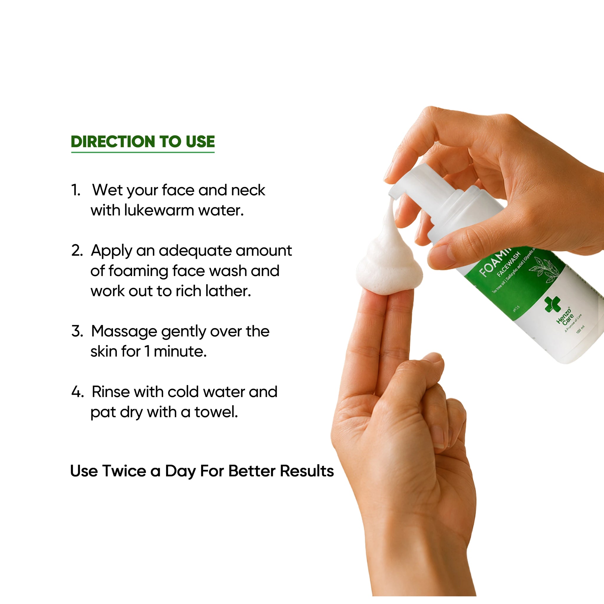 HENZOCARE FOAMING FACEWASH | 100ml