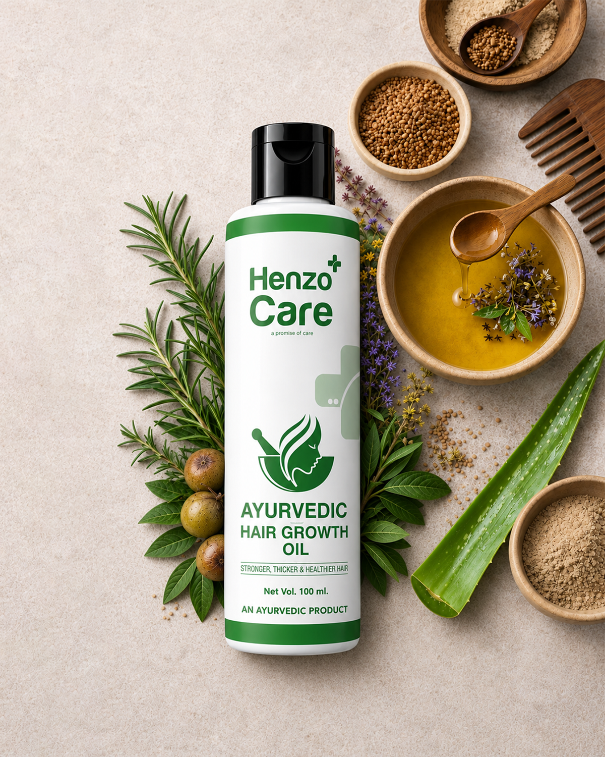 Henzocare Ayurvedic Hair Growth Oil