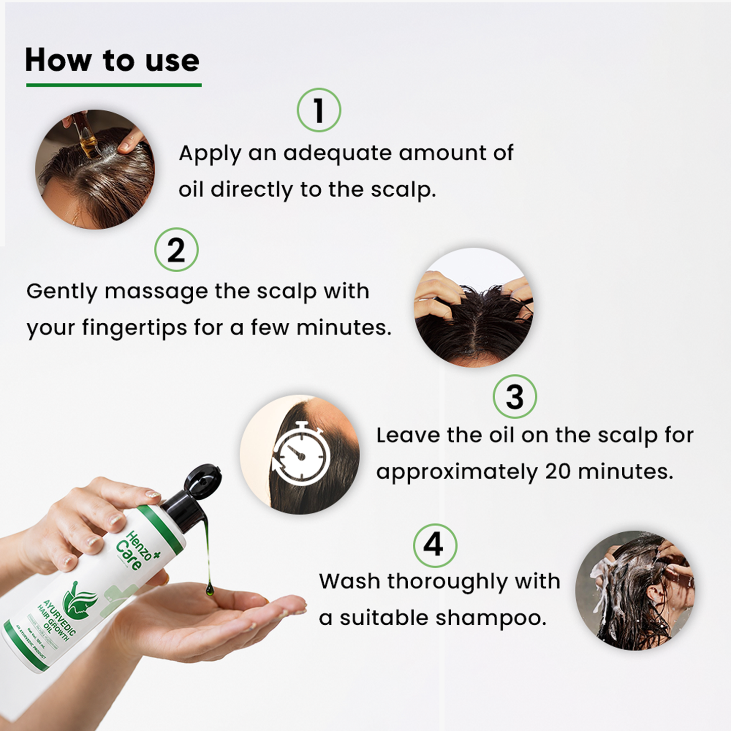 Henzocare Ayurvedic Hair Growth Oil