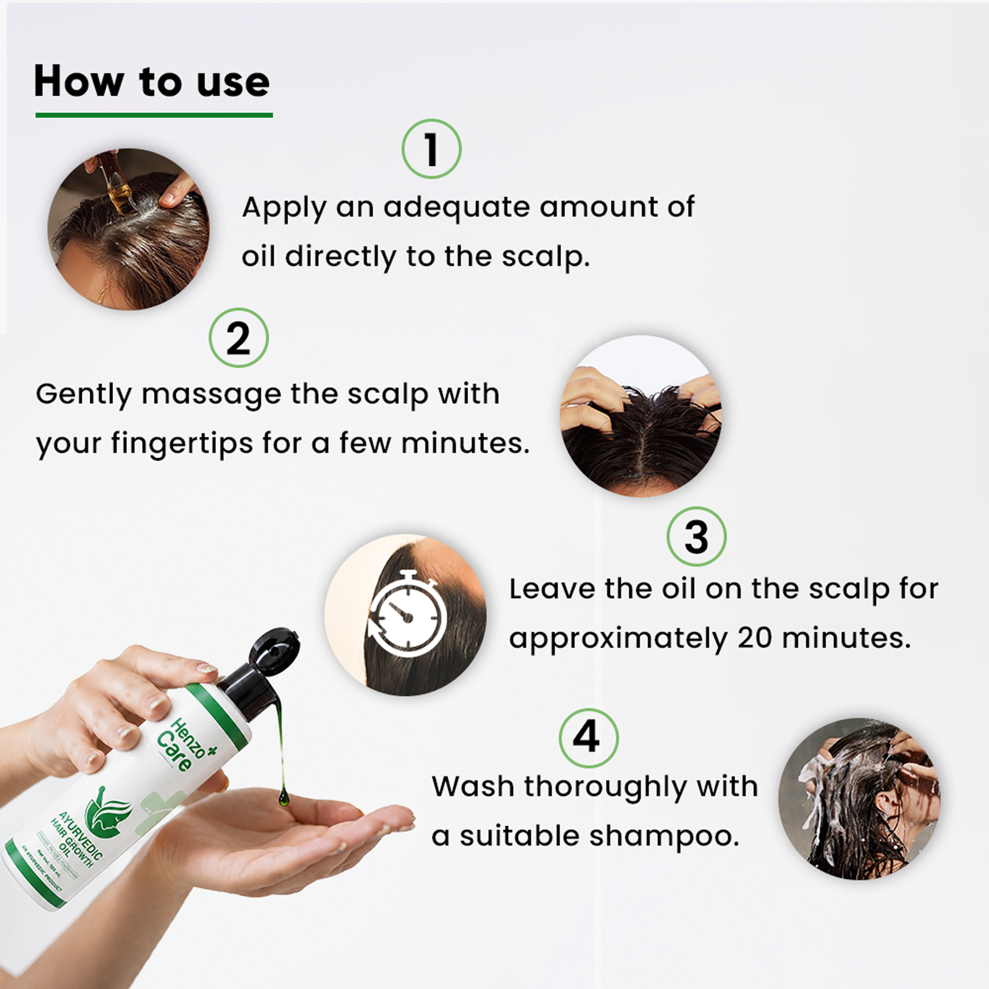 Henzocare Ayurvedic Hair Growth Oil